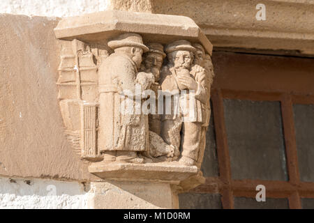 Details of the facade Museum Cau Ferrat, Maricel Palace and Chur Stock Photo