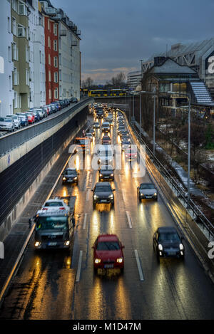The city highway, Charlottenburg, Berlin Germany, Stadtautobahn, Berlin Deutschland Stock Photo