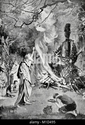 A Druid sacrifice of a human Stock Photo - Alamy