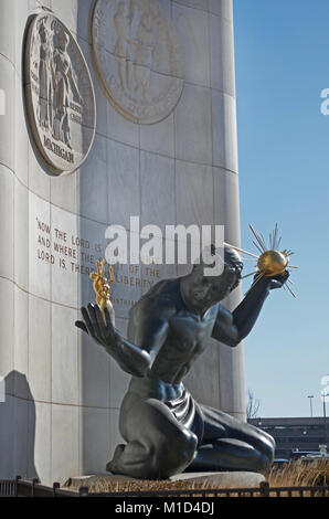 The Spirit of Detroit monument, bronze statue by Marshall Fredericks at ...