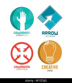 Identity symbols set Stock Vector