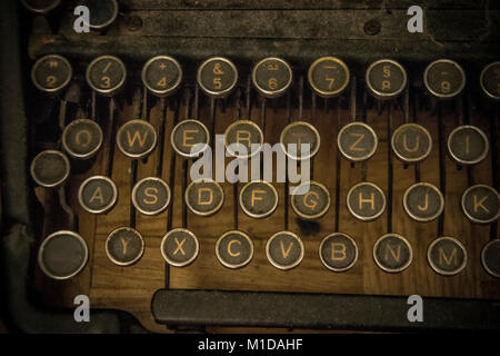 A detail of an old, retro typewriter Stock Photo