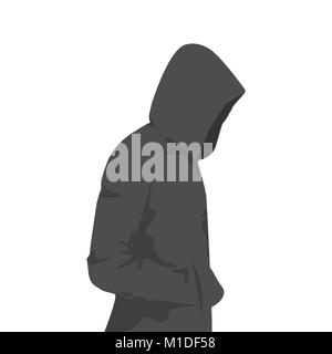 Man in the hood , vector Stock Photo