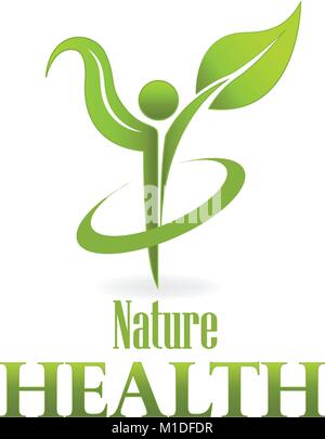Hand green leaf logo icon illustration Stock Vector Image & Art - Alamy