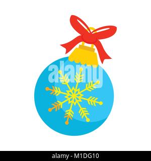 Blue Christmas Ball Gift Vector Graphic Illustration Sign Symbol Design Stock Vector