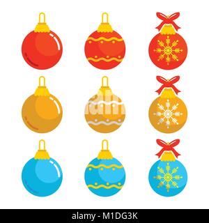 Christmas Balls Vector Vector Graphic Illustration Sign Symbol Design Set Stock Vector
