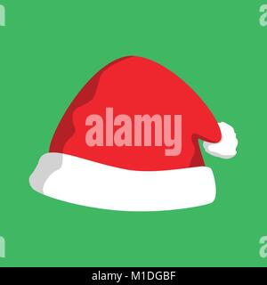 Christmas Red Hat Vector Graphic Illustration Sign Symbol Design Stock Vector