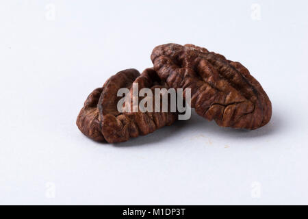 Pecan nuts isolated on white background Stock Photo