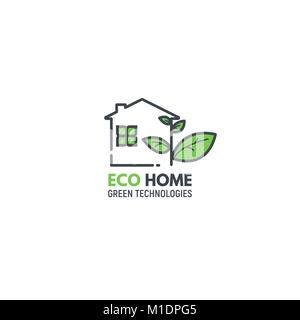 Eco green home Stock Vector