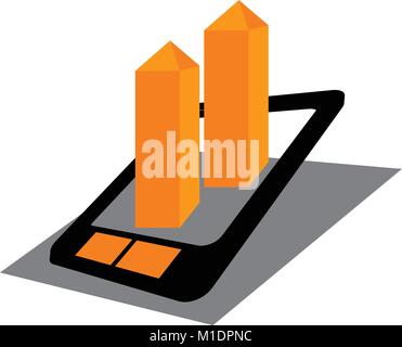 Mobile App Real Estate Stock Vector