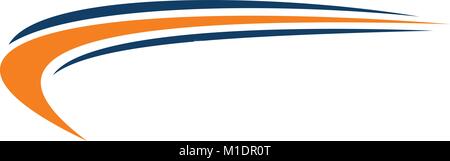 Swoosh Template Stock Vector