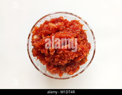 Carrot Sweet Dish an Indian Traditional Homemade Food Item Stock Photo