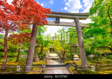 Torii Gate in Eikando Stock Photo