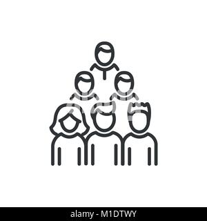 Voters - line design single isolated icon Stock Vector