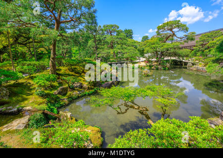 Garden of Silver Pavilion Stock Photo