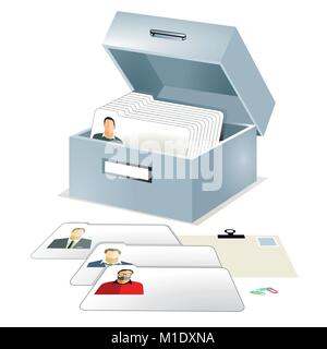 Database, file folder illustration Stock Vector