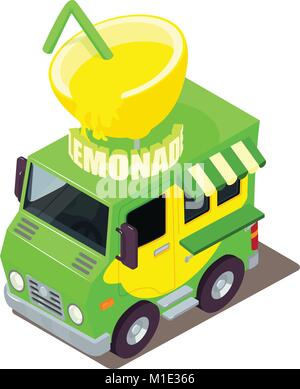 Lemonade machine icon, isometric style Stock Vector