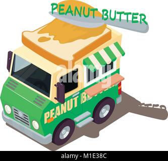 Peanut butter machine icon, isometric style Stock Vector