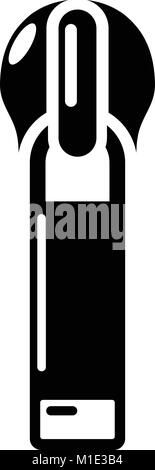 Zip with hole icon, simple style Stock Vector