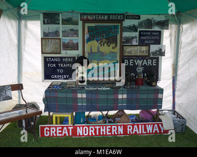 Display of railway signs at GCMES open weekend Stock Photo