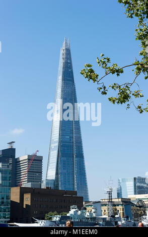 The Shard, London, is a 95 storey skyscraper, at 309meters is the fifth largest building in Europe. Stock Photo