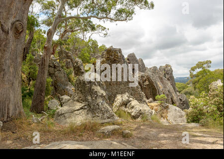 Hanging Rock, National Park near Melbourne, Victoria, Australia Stock Photo