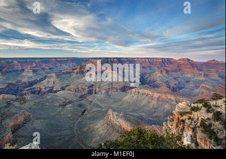 Yaki Point at the South Rim of the Grand Canyon. Stock Photo