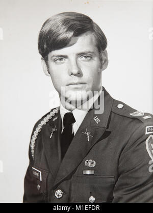 Official Command Photo , 1970's Infantry Officer, USA Stock Photo