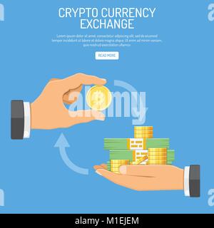 Crypto Currency Bitcoin Technology Concept Stock Vector