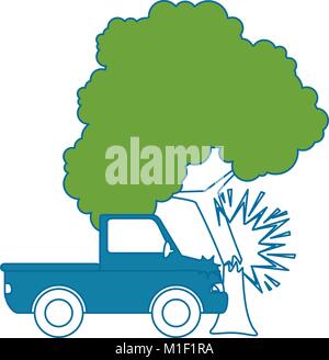 cars crash accident with tree vector illustration design Stock Vector ...