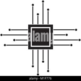 motherboard circuit microprocessor chip technolgy Stock Vector Image ...