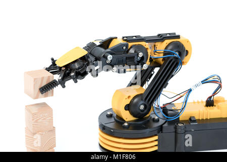 Plastic robot arm model Stock Photo