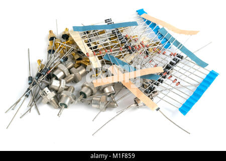 different radio electronic components Stock Photo
