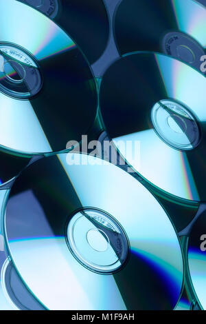 Reflection patterns on Compact Discs Stock Photo