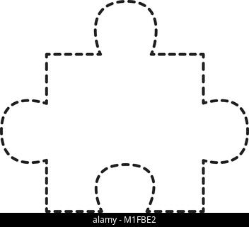 one piece jigsaw puzzle image Stock Vector
