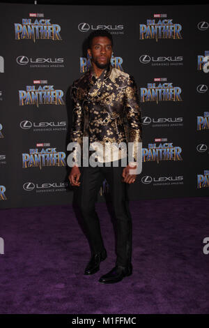 Chadwick Boseman  01/29/2018 The World Premiere of 'Black Panther' held at The Dolby Theatre in Los Angeles, CA Photo by Izumi Hasegawa / HollywoodNewsWire.co Stock Photo