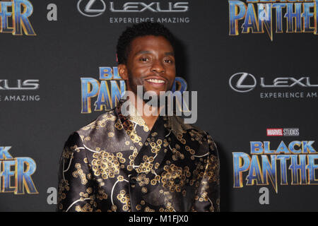 Chadwick Boseman  01/29/2018 The World Premiere of 'Black Panther' held at The Dolby Theatre in Los Angeles, CA  Photo: Cronos/Hollywood News Stock Photo