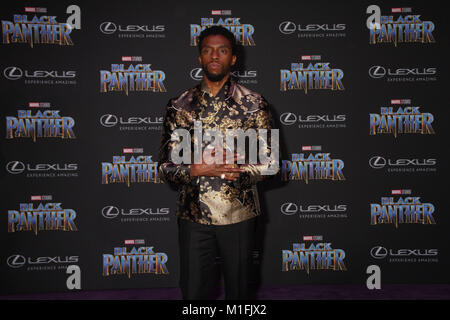 Chadwick Boseman  01/29/2018 The World Premiere of 'Black Panther' held at The Dolby Theatre in Los Angeles, CA  Photo: Cronos/Hollywood News Stock Photo