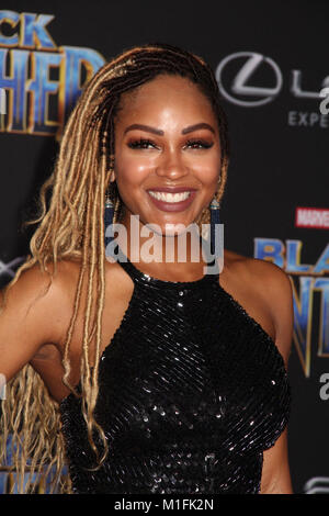 Megan Good  01/29/2018 The World Premiere of 'Black Panther' held at The Dolby Theatre in Los Angeles, CA  Photo: Cronos/Hollywood News Stock Photo