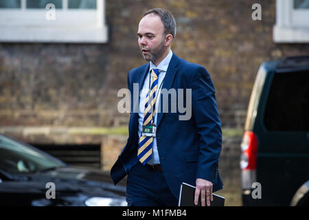 London, UK. 30th January, 2018. Gavin Barwell, Number 10 Chief of Staff, arrives at 10 Downing Street. Credit: Mark Kerrison/Alamy Live News Stock Photo