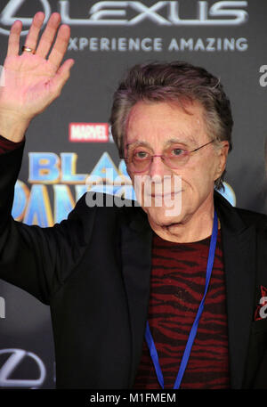 Los Angeles, California, USA. 29th Jan, 2018. Singer Frankie Valli attends the World Premiere of Marvel Studios' 'Black Panther' at Dolby Theatre on January 29, 2018 in Los Angeles, California. Photo by Barry King/Alamy Live News Stock Photo