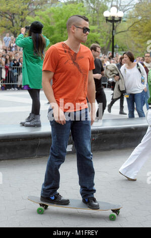 ***FILE PHOTO*** MARK SALLING DEAD OF APPARENT SUICIDE Mark Salling on the set of the tv show, Glee in New York City. April 29, 2011. Credit: Dennis Van Tine/MediaPunch Stock Photo