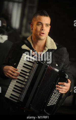 ***FILE PHOTO*** MARK SALLING DEAD OF APPARENT SUICIDE Mark Salling on the set of the tv show, Glee in New York City. April 29, 2011. Credit: Dennis Van Tine/MediaPunch Stock Photo