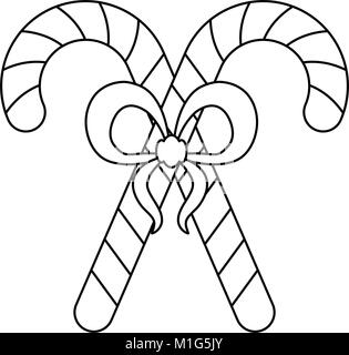 Candy sticks crossed Stock Vector