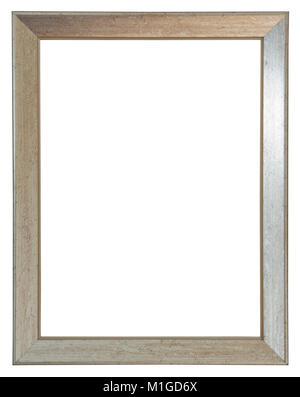 Empty picture frame with a contemporary silver finish Stock Photo