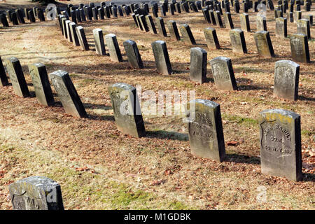 American Civil war soldiers buried in Arlington Memorial Park Cemetery, Kearny,New Jersey USA Stock Photo