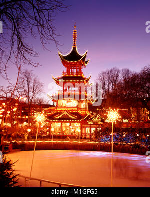 Tivoli Gardens at Christmas, Copenhagen, Denmark Stock Photo - Alamy