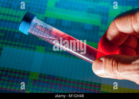 Bio Sample Tubes Bio samples for genetic analysis Blood In tube for laboratory analysis ...