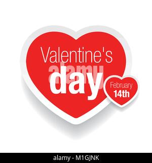 Valentines day red heart Stock Vector