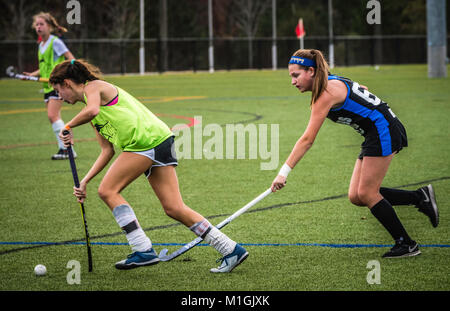 High School Girls Field Hockey Competition Stock Photo - Alamy